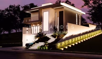 Casa nuca habitada à venda, 4 suítes, 3 com closet e 6 vagas de garagem em Alphaville