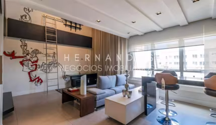 Apartamento de alto padrão à venda ou locação em Barueri-SP, Sítio Tamboré Alphaville: 1 quarto, 1 suíte, 2 salas, 2 vagas, 78m².