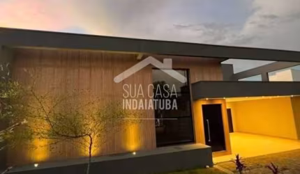 Chácara nova e moderna com 3 suítes e piscina no Terras de Itaici