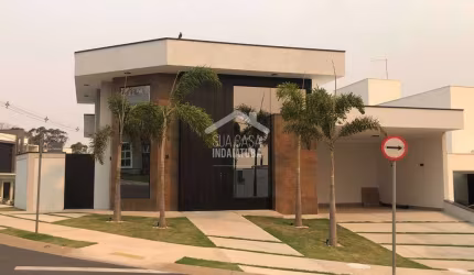 Casa térrea com 3 suítes e escritório no condomínio Residencial Viena - Indaiatuba