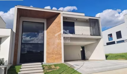 Sobrado Novo no 4 suítes master no condomínio Duas Marias em Indaiatuba. Fachada Moderna e Fino acabamento.
