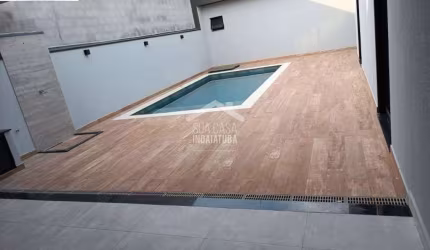 Casa térrea com 3 suítes, escritório e piscina no condomínio jardim Piemonte em Indaiatuba/SP