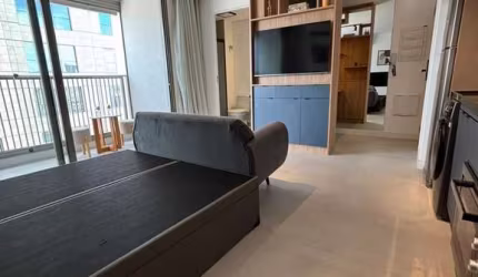 Studio totalmente mobiliado ao lado do metro para Locação !!!