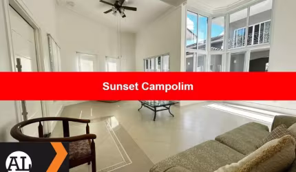 Sobrado à  venda no condomínio Sunset no bairro Campolim há 600 metros do Shopping Iguatemi, com 479 m2 de área construída com 4 suítes