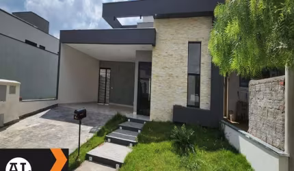 Linda casa a venda no Condomínio Ibiti Reserva em Sorocaba, com 3 suítes sendo uma com closet, cozinha planejada, piscina, lavabo, escritório, 4 vagas