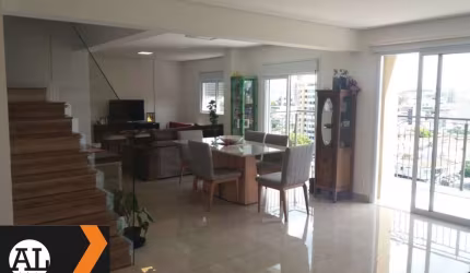 apartamento de cobertura estilo alavanca é simplesmente deslumbrante. Com uma área de 185,00 m2, ele possui 3 suítes sendo 2 com ar condicionado