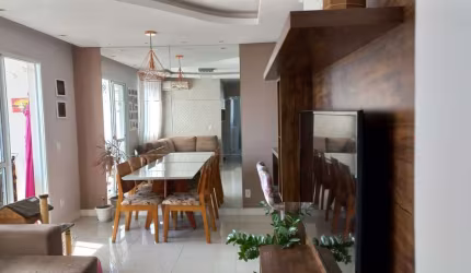 Apartamento com sacada, todo mobiliado de 3 dormitórios com suíte e 2 vagas de g