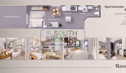 Studio, Apartamentos 1 dormitório no Hauer - Edifício Ravena
