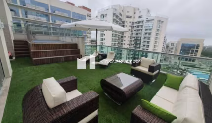 Cobertura à venda na Barra da Tijuca, Rio de Janeiro, RJ, UNION SQUARE, Centro Metropolitano, 4 quartos (2 suites), duplex, piscina, churrasqueira, vg