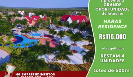 OPORTUNIDADE LOTE HARAS RESIDENCE R$115.000, 500m², Vitória da Conquista BA
