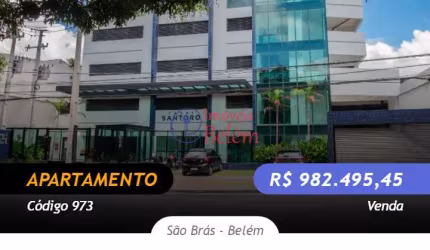 Imóveis Belém vende Torre Santoro com 3 suítes.