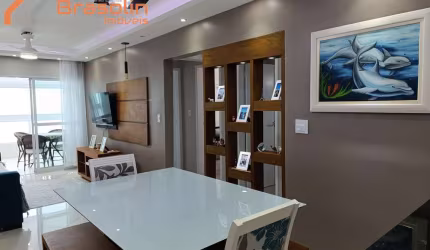 Apartamento 3 dormitórios, sacada vista mar em Centro, Mongaguá/SP