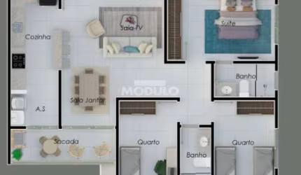 APARTAMENTO à venda, 3 quartos, 2 suítes, 1 vaga, Osvaldo Rezende - Uberlândia/MG