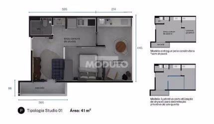 APARTAMENTO à venda, 1 quarto, 1 suíte, 1 vaga, UMUARAMA - Uberlândia/MG