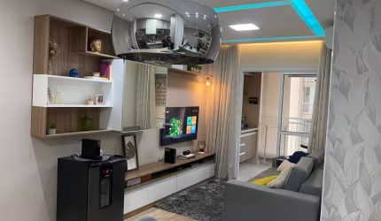 Apto pronto para morar no Hanbury, 2 dorms sendo 1 suíte, andar intermediário, varanda grill e 1 vaga coberta.