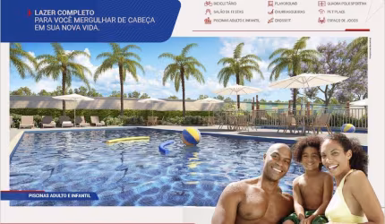 apartamentos com 1 e 2 quartos com lazer e clube completo