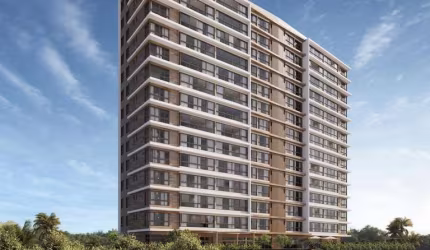 Apartamento de living integrado, vista mar permanente