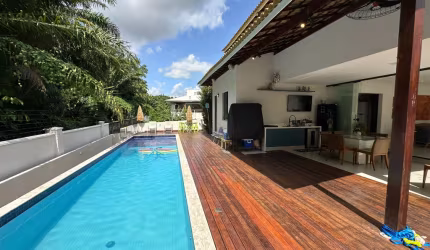linda casa em alphaville litoral norte 1 com 4 suítes mobiliada reformado
