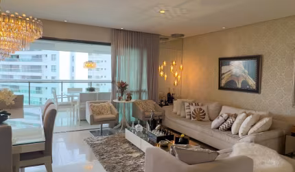 Apartamento a venda no le parc com 4 suites e mobiliado