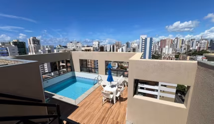 Cobertura a venda na pituba com 3 suites área gourmet e piscina