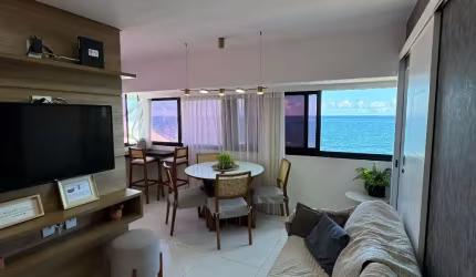 Apartamento a venda no ondina apart hotel com 3 quartos vista mar