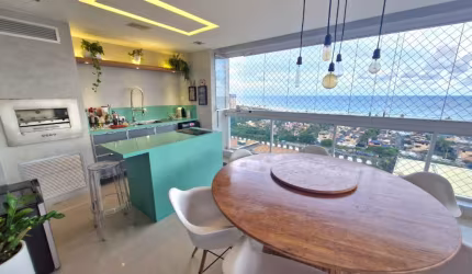 Apartamento a venda em patamares colina A com 2 suites vista mar no paradiso reale