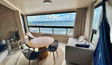 Apartamento a venda no terrazzo rio vermelho com 2 quartos vista mar e pé na areia