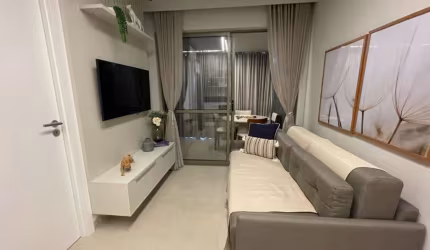 Apartamento para locação no beach class ondina quarto e sala mobiliado