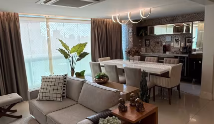 Apartamento a venda no caminho das árvores com 4 quartos mobiliado e varanda gourmet