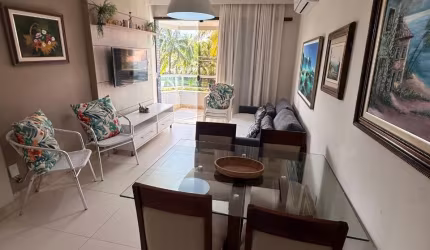 Apartamento a venda em vilas do atlântico quarto e sala vista mar e pé na areia