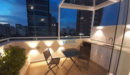 OPORTUNIDADE! Cobertura - totalmente mobiliada com terraço gourmet c/ churrasqueira - só trazer as malas - miolo do Campo Belo - Agende sua Visita!