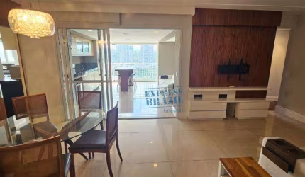 Apartamento de 112m² com terraço gourmet com churrasqueira, 3 dorm. sendo 2 suítes - ar condicionado - para venda ou locação na Chácara Santo Antônio