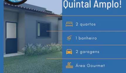 Casa em Condomínio à Venda em Santa Bárbara D'oeste-SP, Jardim Barão: 2 Quartos, 2 Salas, 1 Banheiro, 2 Vagas, 56m².