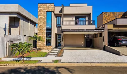 Linda casa em condomínio à venda em Paulínia-SP, Jardim América: 4 quartos, 4 suítes, 3 salas, 5 banheiros, 4 vagas, 244m².
