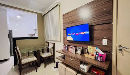 Apto Térreo 42m2 , 02 quartos  ?	Sala estar/jantar com sanca ?	Cozinha planejada com forno + cooktop ?	Área de serviço ?	WC social c