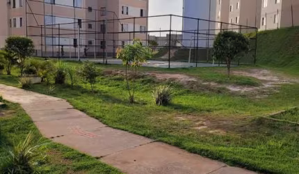 Apto Primeiro Andar 48m2 2 Dorms, Sala, Cozinha, Banheiro, 1 Vaga Descoberta, Semi-Mobiliado, Portaria 24hs e Quadra Poliesportiva