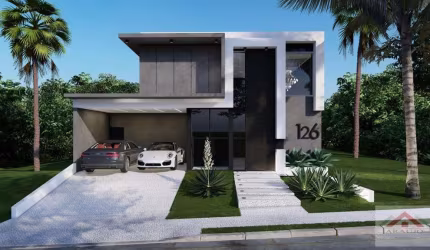 Sobrado lindissimo, 3 suítes, lavabo, escritório, piscina com cascata, sala de jantar/estar com pé direito duplo de 6m, casinha, 4 vagas.