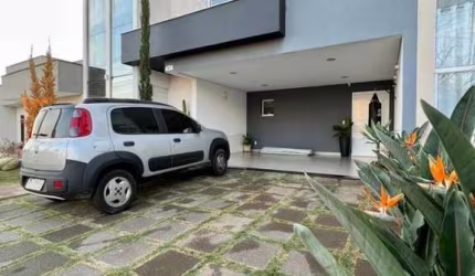 Belo sobrado no Condomínio Real Park, 3 suítes,  uma com closet, banheiro social, lavabo, cozinha, ampla dispensa integrada a lavanderia, 4 vagas.