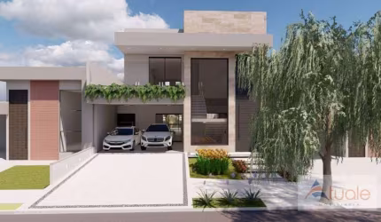 Casa 250m2 no Condomínio Jardim Golden Park Residence, 4 Dormitórios, 3 Suítes, 4 Vagas, Área Gourmet com Piscina e Churrasqueira, Varanda
