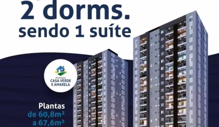 Lançamento Ibiza Condomínio, Apartamentos de 60,8m2 a 67,6m2, 2 Dormitórios Sendo 1 Suíte, Varanda Gourmet, Cozinha Americana, Área e Lazer Completa