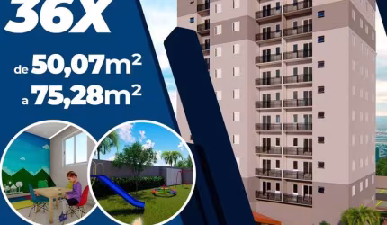 Lançamento Residencial Aquarela, Apartamentos de 50,07m2 a 75,28m2, 2 Dormitórios, Varanda, Área de Lazer Completa, Ótima Localização
