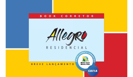 Breve Lançamento Allegro Residencial, Apartamentos de 39,21m2 a 50m2, 2 Dormitórios, 1 Vaga, Cozinha Americana, Área de Lazer Completa