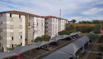 Apartamento 42m2, 2 Dormitórios, 1 Banheiro, 1 Vaga de Garagem, Área de Lazer com Salão de Festas e Churrasqueira