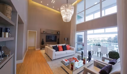 Taquaral Apto Andar Alto 189m2 Pé Direito Duplo,4 Suítes,Sala,Cozinha,2 Banheiros,3 Vagas Cobertas,Quadra,2 Salões Festa,Cinema,Piscina Adulto/Infanti