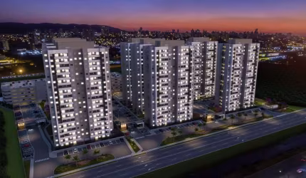 Torre Piemonte 44,46,47m2 2 Dorms,Sala,Banheiro,Cozinha Americana,Varanda e Lazer Completo