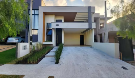 Casa de alto padrão em condomínio na Vila Monte Alegre, Paulínia-SP: 3 quartos, 3 suítes, 3 salas, 3 banheiros, 4 vagas e 149,58 m².