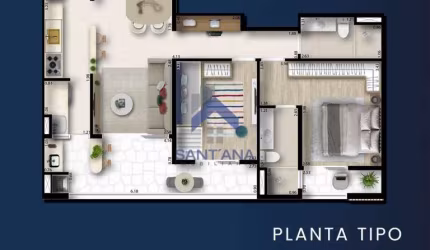 Apartamento com 2 quartos à venda na Rua Benedito Freire Pinto, 100, Bosque Flamboyant, Taubaté