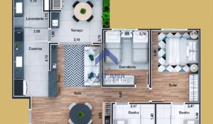 Apartamento com 2 quartos à venda na Mal. Artur da Costa e Silva, 1240, Vila Jaboticabeira, Taubaté por R$ 440.000