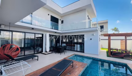 Casa de Condomínio de Luxo em Campinas-SP  4 quartos, 3 suítes, 3 salas, 6 banheiros, 6 vagas, 265 m²  Parque dos Alecrins