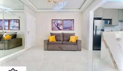 APARTAMENTO DE 2 QUARTOS (1 SUITE), SALA INTEGRADA COM ESPAÇO GOURMET E 2 VAGAS COBERTAS